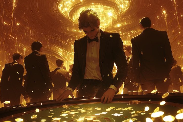 Meja baccarat live-dealer fastfingers dengan dealer profesional dan antarmuka taruhan mobile